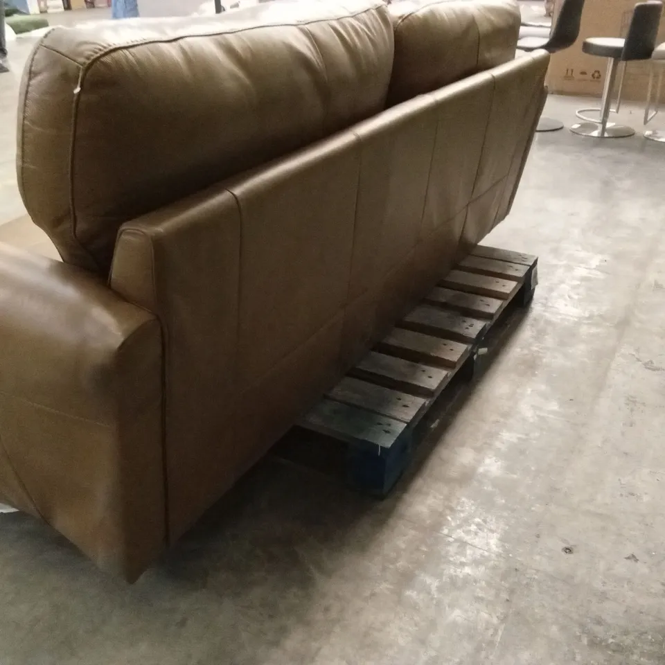 BAILEY 4 SEATER LEATHER SOFA - TAN RRP £849