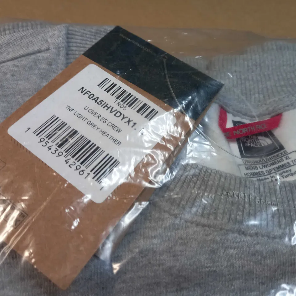 PACKAGED THE NORTH FACE GREY MARL/LOGO SWEATER - LARGE