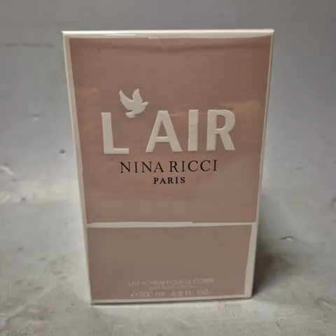 SEALED NINA RICCI L'AIR BODY LOTION 200ML