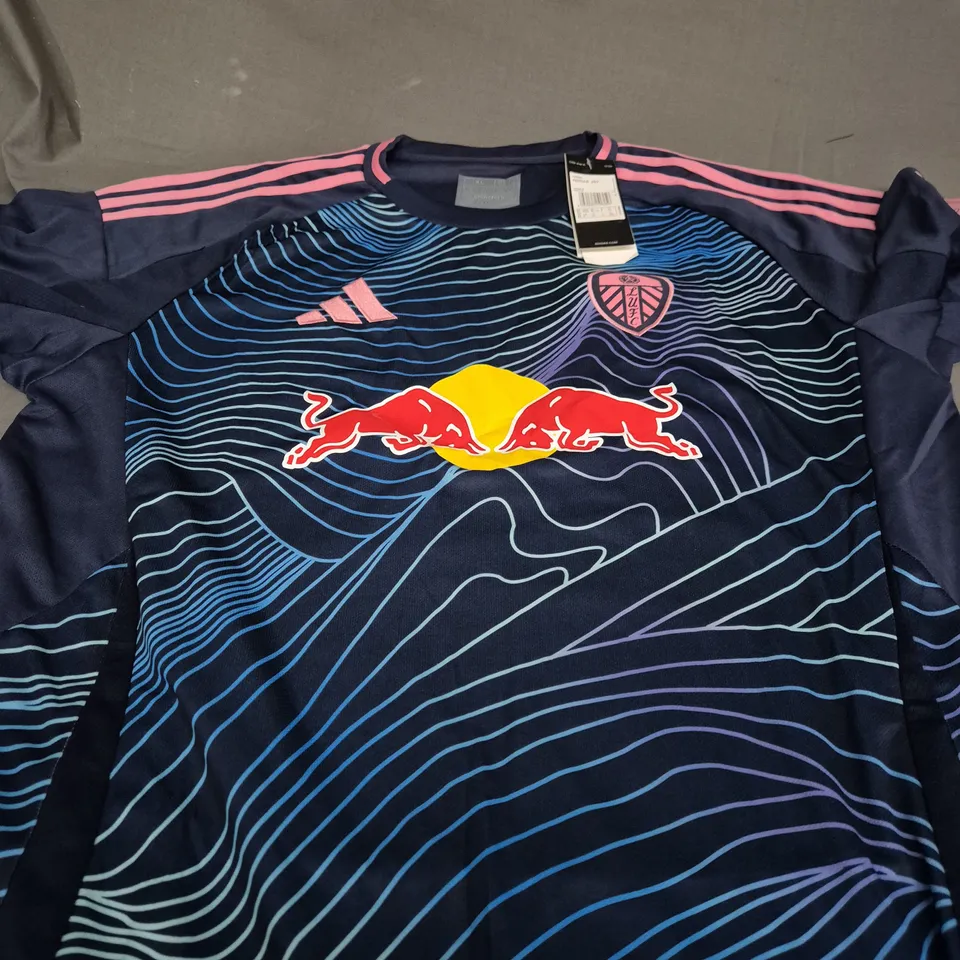 ADIDAS LEEDS FOOTBALL RED BULL SHIRT - SIZE XL