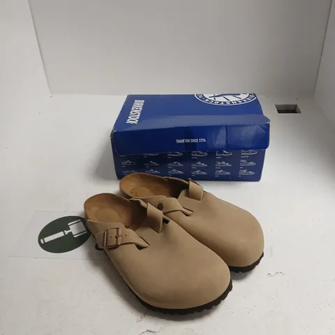 BIRKENSTOCK BOSTON BS TOBACCO BROWN LEATHER SANDALS β UK 10.5 (EU 45)