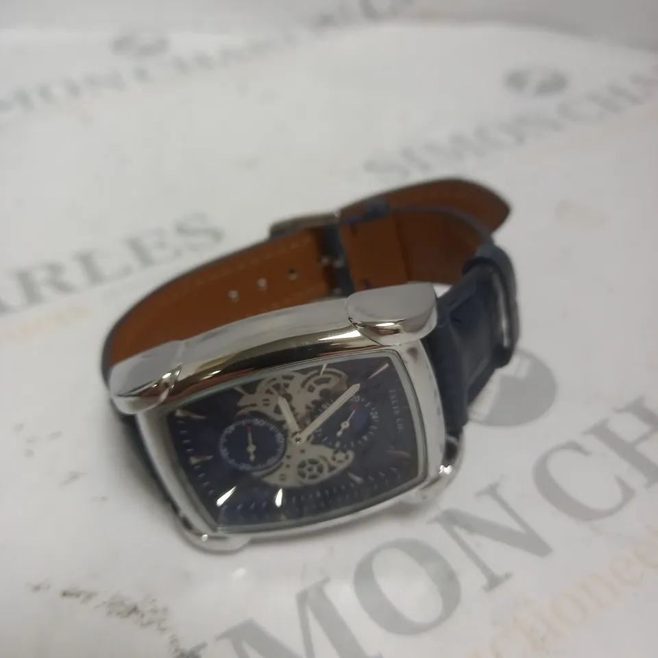 MENS TALIS CO WATCH – MOON PHASE MOVEMENT – SUB DIAL – GENUINE LEATHER STRAP 