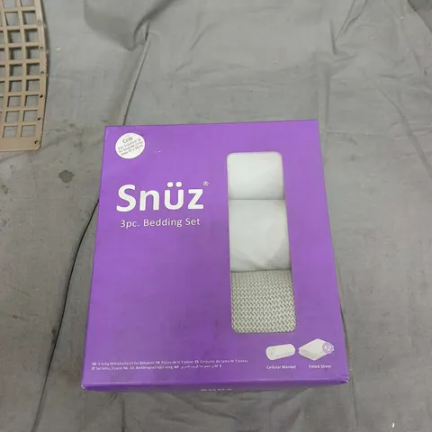 SNUZ 3-PIECE CRIB BEDDING SET – PURPLE BOX