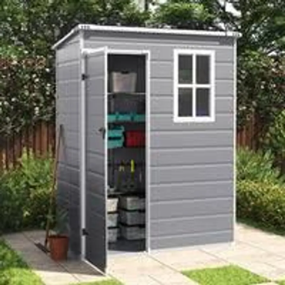 BOXED BREEINS PLASTIC SHED BLACK AND GREY (3 BOXES)