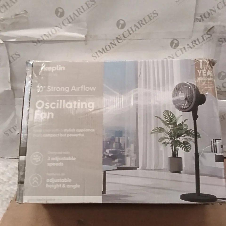 BOXED KEPLIN OSCILLATING FAN BLACK 