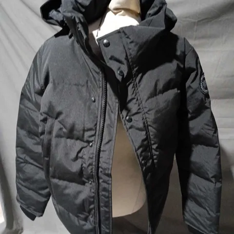 CANADA GOOSE MEN'S BLACK HOODED PUFFER JACKET - SIZE M