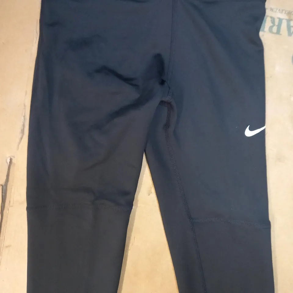 DESIGNER GIRLS TIGHT FIT TRAINING PANTS IN THE STYLE OF NIKE PRO, BLACK SIZE XS
