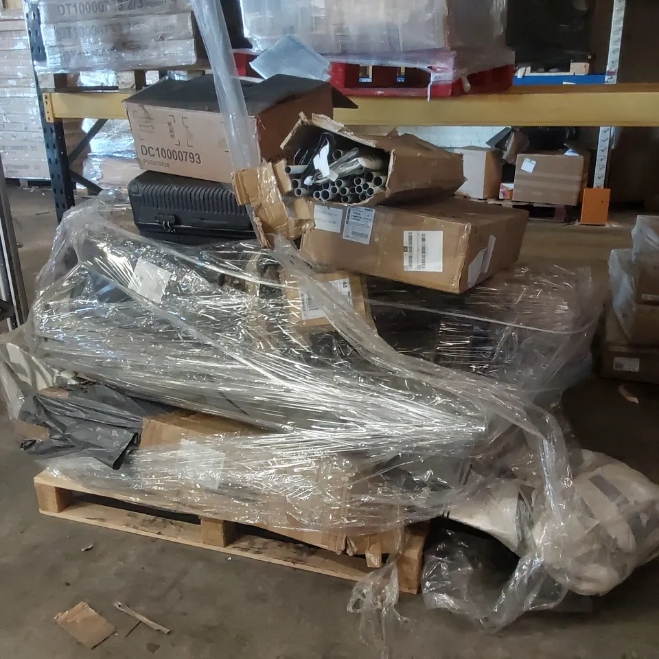 PALLET CONTAINING A LARGE QUANTITY OF ASSORTED CONSUMER PRODUCTS/FURNITURE PARTS ECT