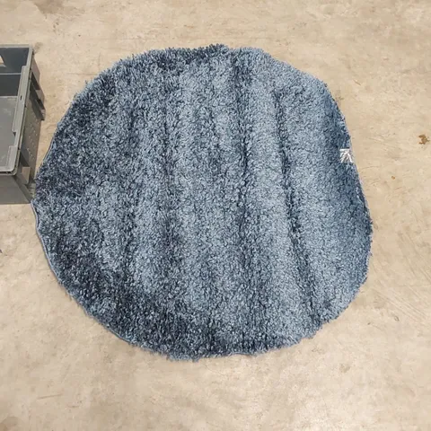 SHAGGY LUSH ROUNG DARK BLUE RUG // 100 X 100CM