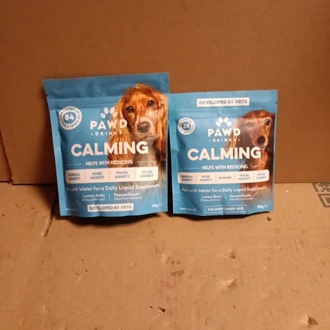 2 X PAWD DRINKS CALMING LIQUID SUPPLEMENT FOR DOGS 126G + 84G (FOR DOGS UNDER 15KG)