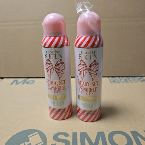 2 X PLOUISE SKIN CRYSTAL CLEAR GLITTER SETTING SPRAY 100ML UNBOXED