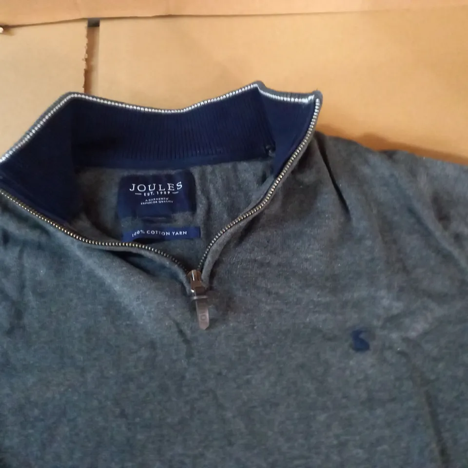 JOULES GREY 1/4 ZIP JUMPER - MED