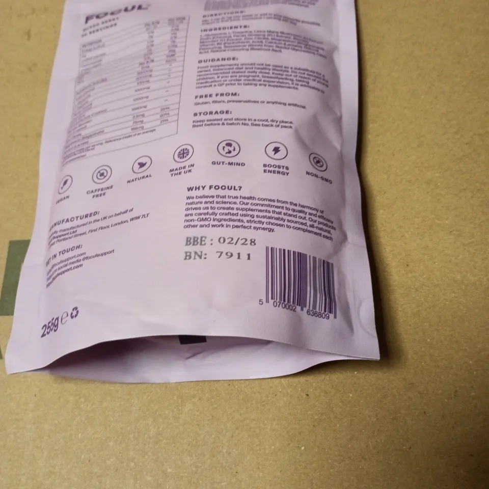 FOCUL MIXED BERRY FLAVOUR GUT + MIND 30 SERVINGS