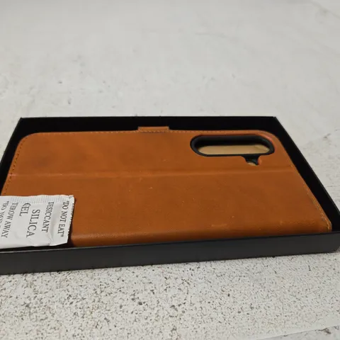 BROWN LEATHER WALLET-STYLE PHONE CASE – SAMSUNG GALAXY 