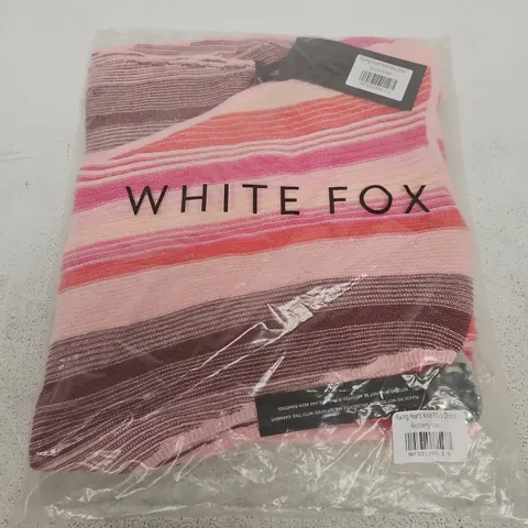 BAGGED WHITE FOX RACING HEARTS KNIT MINI DRESS IN RASPBERRY LOVE - SMALL