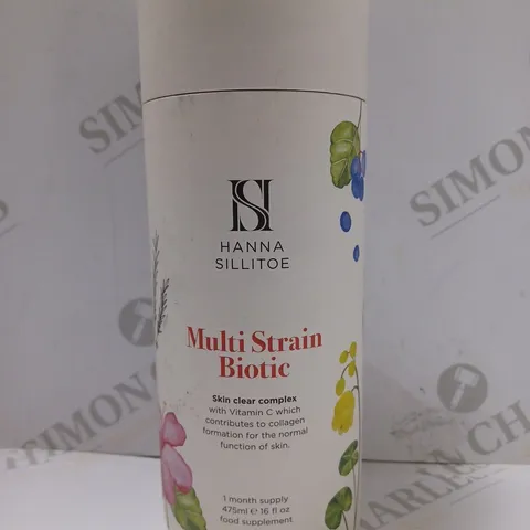 SEALED HANNA SILLITOE MULTI STRAIN BIOTIC SKIN CLEAR COMPLEX 475ML
