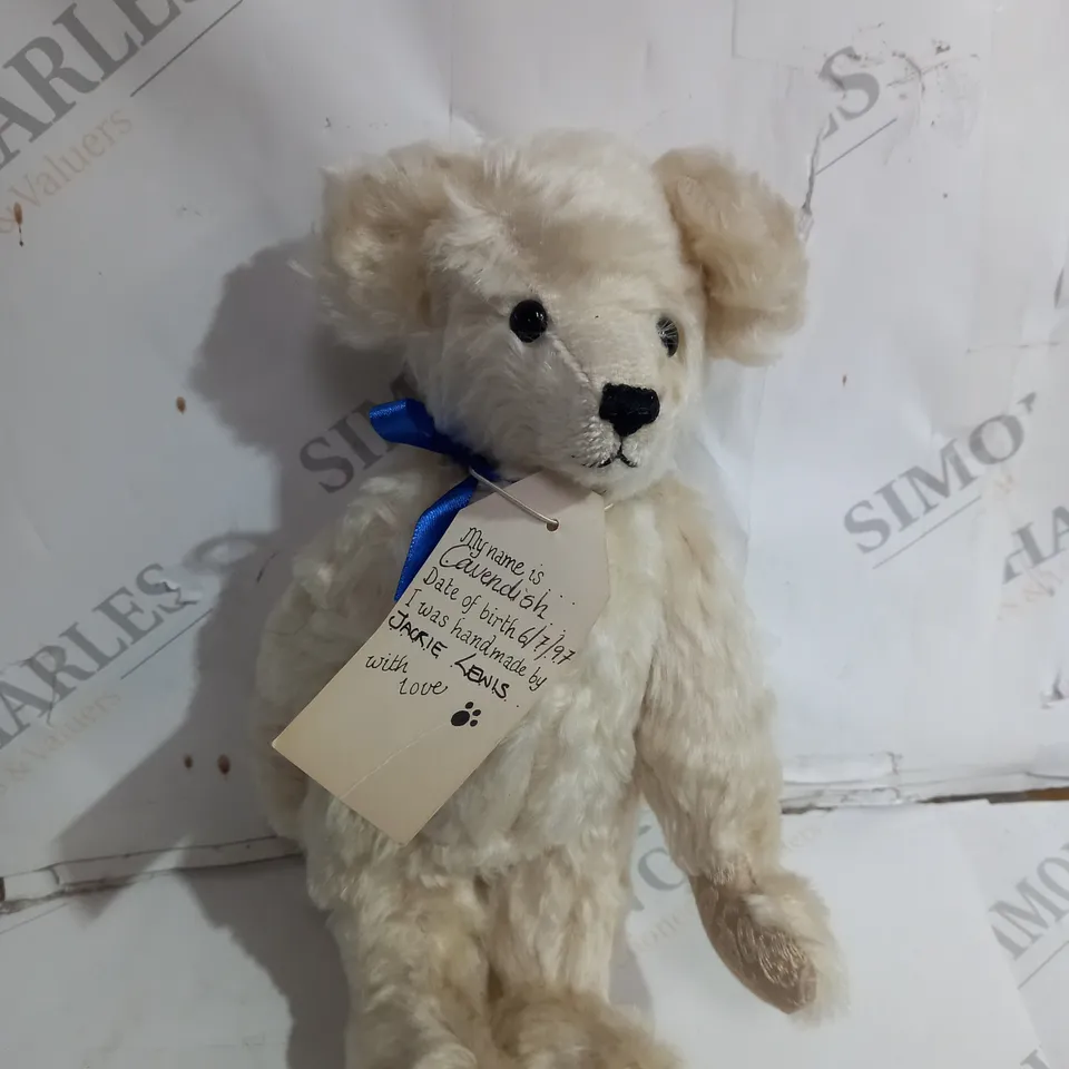 HANDMADE CREAM CAVENDISH TEDDY BEAR 