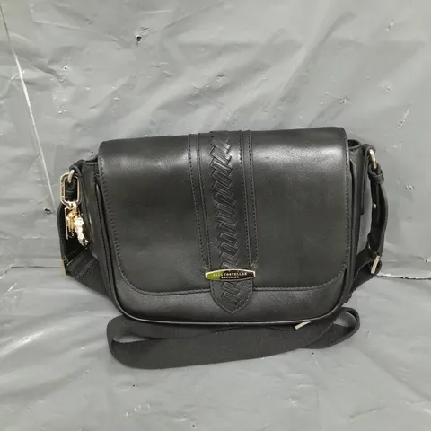 PAUL COSTELLOE DRESSAGE WEAVE CROSSBODY BAG IN BLACK