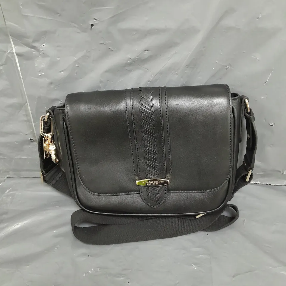 PAUL COSTELLOE DRESSAGE WEAVE CROSSBODY BAG IN BLACK