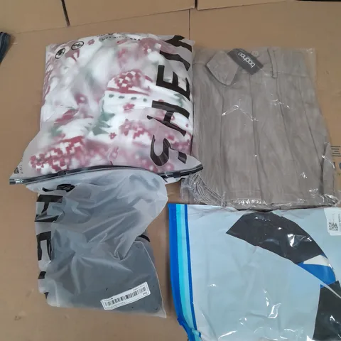 BOX OF APPROX. 20 CLOTHING ITEMS TO INCLUDE - JEANS , JUMPER , COATS ETC