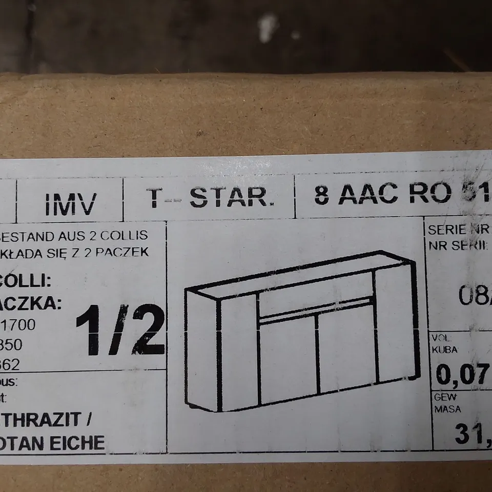 BOX 1 OF 2 T-STAR SIDEBOARD ANTHRACITE 