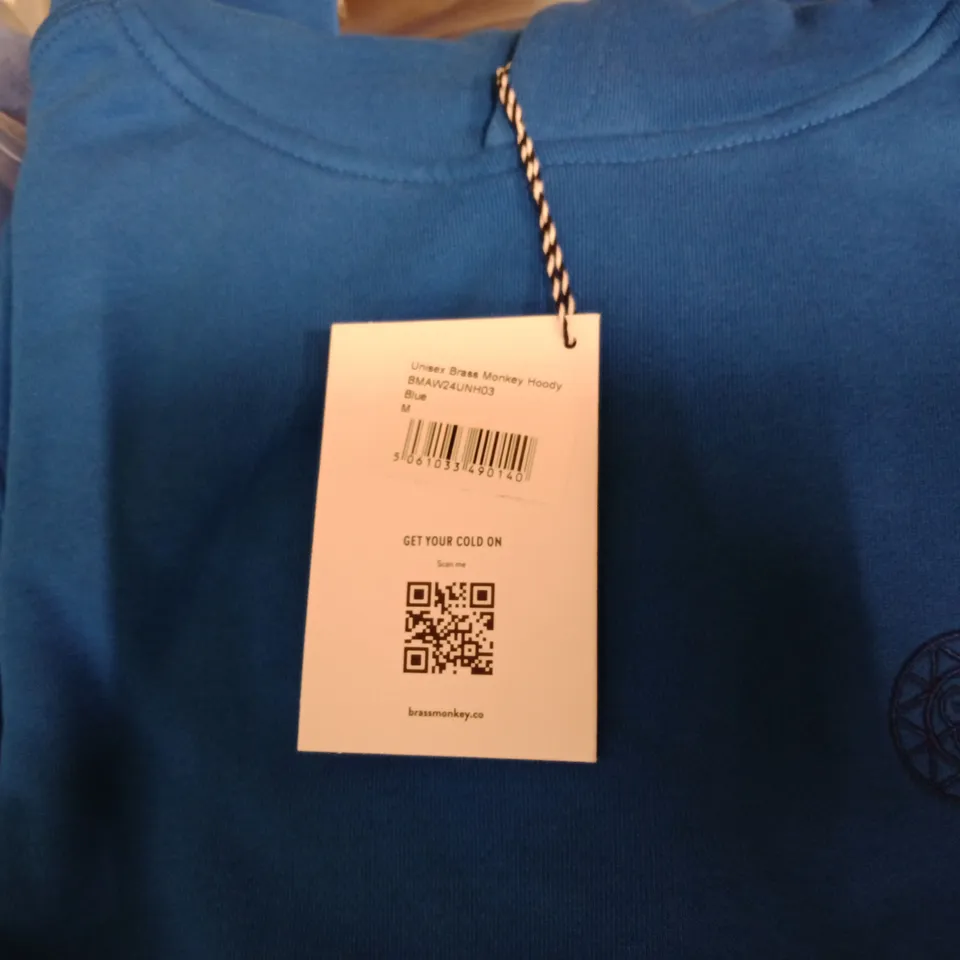 BRAND NEW BRASS MONKEY UNISEX HOODIES - APPROXIMATELY 14X // BLUE // BMAW24UNH03 // SIZE: M