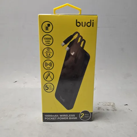 SEALED BUDI WIRELESS POCKET POWER BANK