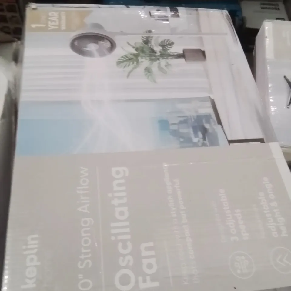 BOXED KEPLIN 10" WHITE OSCILLATING FAN