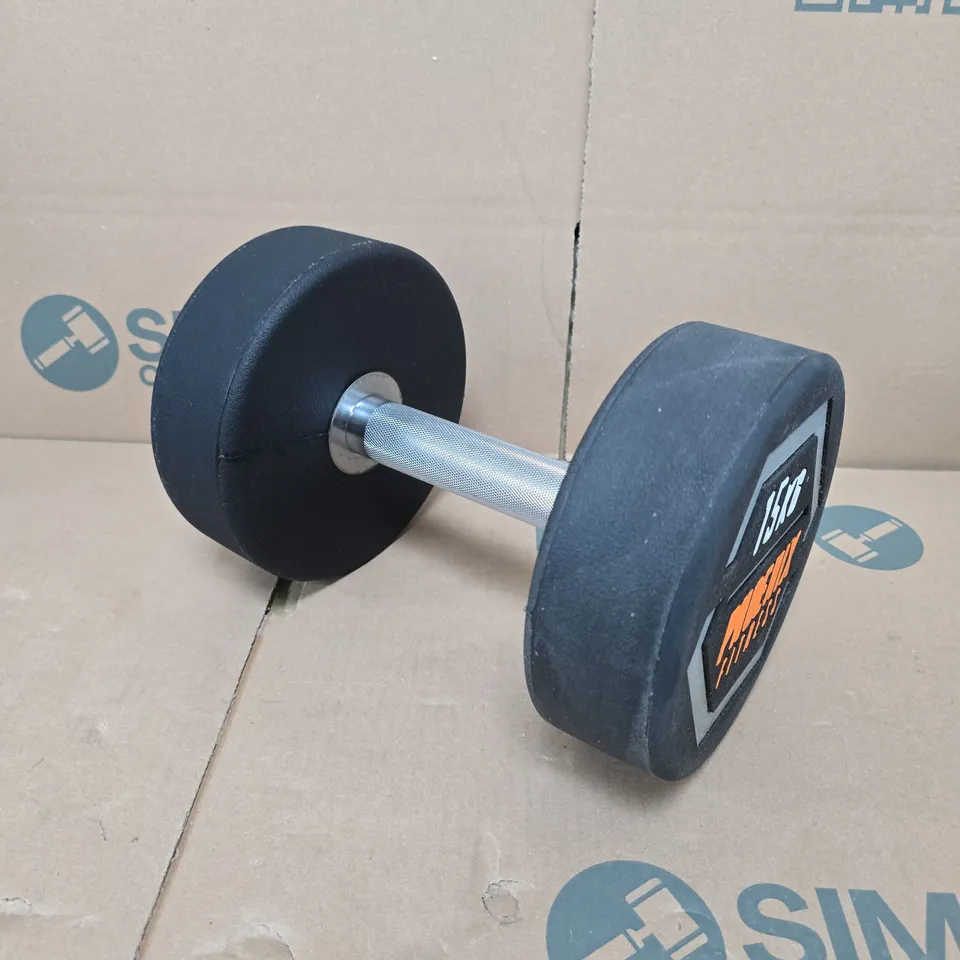 PHOENIX FITNESS 15KG RUBBER HEX DUMBBELL