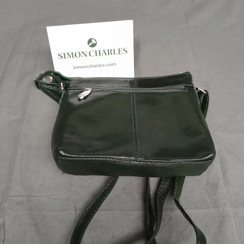 ASHWOOD ANGELA MEDIUM LEATHER CROSSBODY BAG IN GREEN