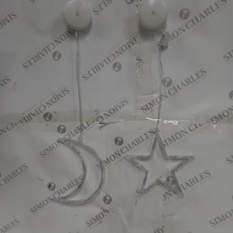 BOXED HOME REFLECTIONS SET OF SIX WINDOW LIGHT DOTS - 3 MOONS AND 3 STARS BATTERIES INCLUDED