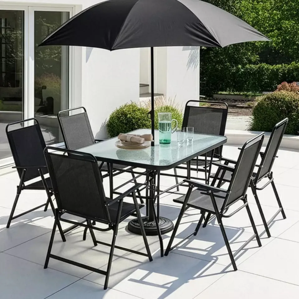 BOXED SANTA CRUZ 8 PIECE DINING SET (1 BOX) RRP £199