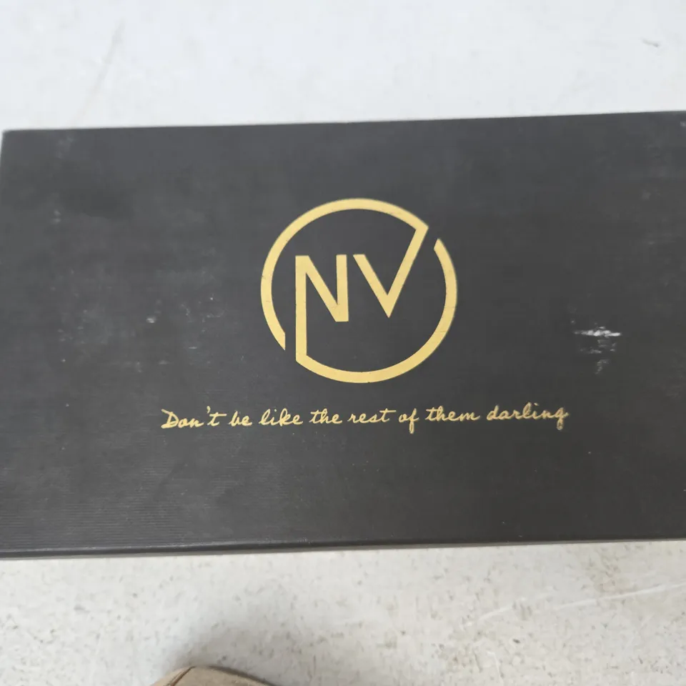 NV GOLD LEATHER LOAFERS – UK 6 (US 9) – BOXED