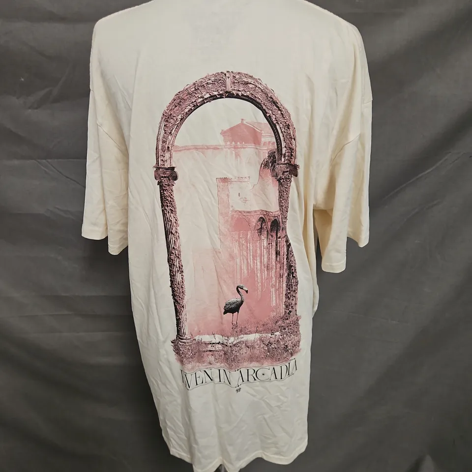 SLEEP TOKEN BACK PRINT TSHIRT IN CREAM SIZE XL