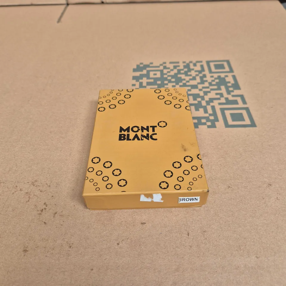 MONTBLANC BROWN LEATHER WALLET – WITH ORIGINAL YELLOW BOX