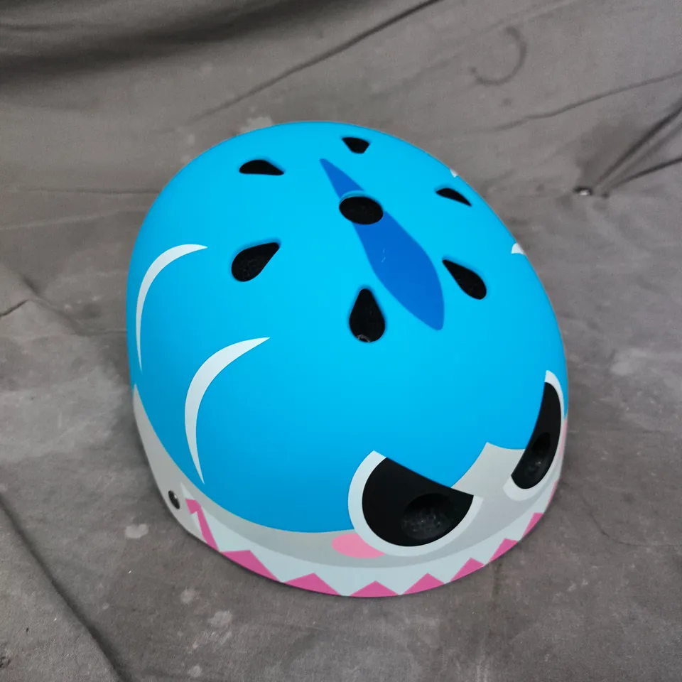 KAYMAN BLUE SHARK DESIGN CHILD'S BIKE HELMET – SIZE S