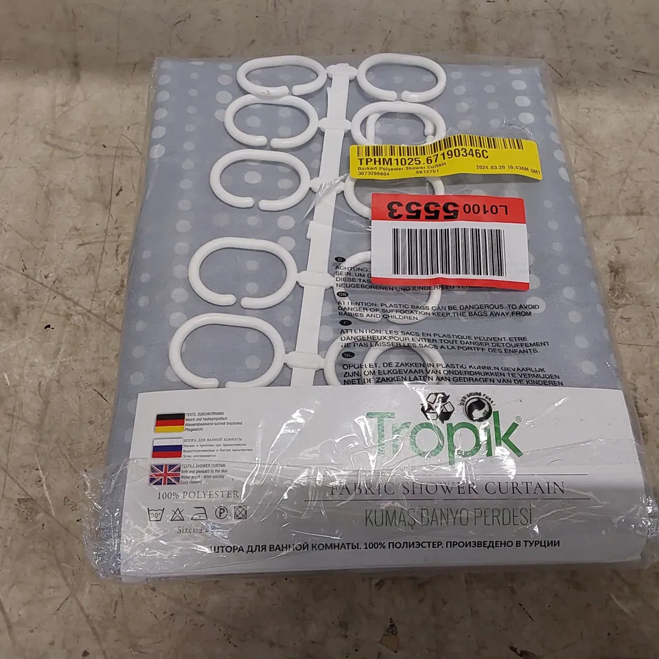 BAGGED BURKART POLYESTER SHOWER CURTAINS (1 ITEM)