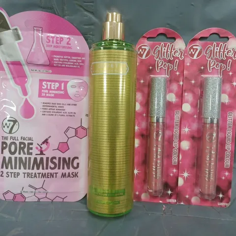 BOX OF APPROXIMATELY 15 ASSORTED HOUSEHOLD ITEMS TO INCLUDE GLITTER POP, BODY MIST, 2-STEP TREATMENT MASK, ETC - COLLECTION ONLY
