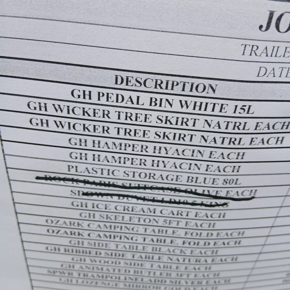 PALLET OF APPROXIMATELY 16 ASSORTED PRODUCTS TO INCLUDE; HAMPER HYACIN, REPLACEMENT VACUUM CLEANER FILTER, OZARK CAMPING TABLE, ANIMATED BUTLER, WOOD SIDE TABLE AND WICKER TREE SKIRT