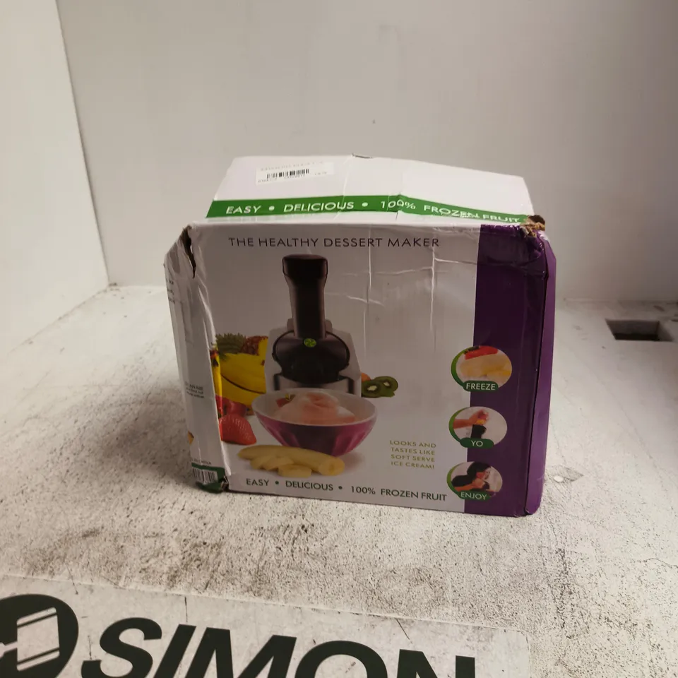 THE HEALTHY DESSERT MAKER – FROZEN FRUIT DESSERT APPLIANCE (BOXED) 