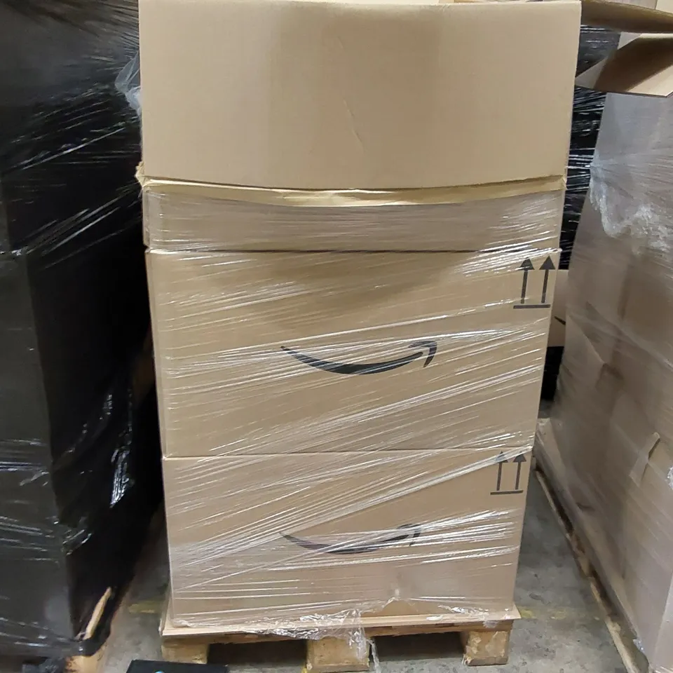 PALLET OF ASSORTED ITEMS INCLUDING: WOMEN'S CLOTHING, PENCIL CASES, AIR FRYER BASKETS, BABY SLEEPING SACKS, HULA HOOPS, WOMEN'S CLOTHING