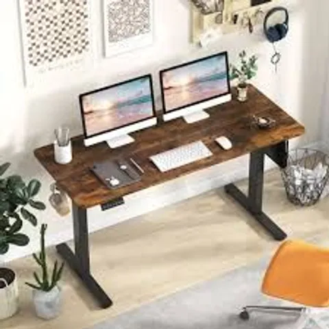 BOXED COSTWAY HEIGHT ADJUSTABLE STANDING DESK - BROWN