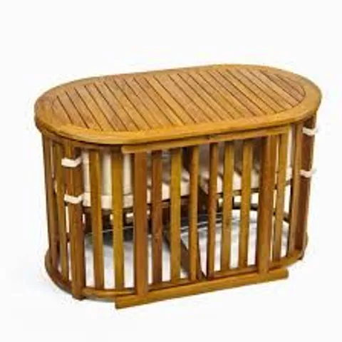 BOXED GREENHURST CHILTERN COMPACT DINING SET - NATURAL (2 BOXES)