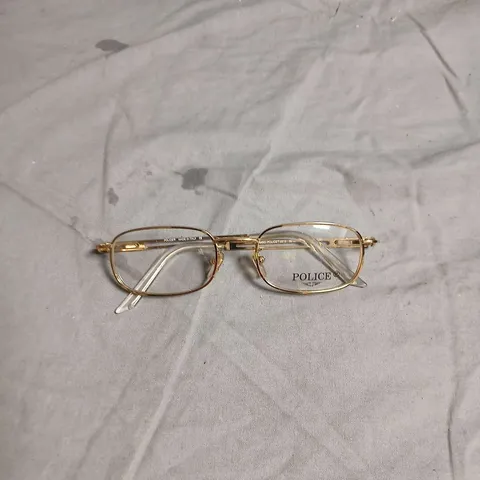 POLICE EYEGLASSES – GOLD-TONE METAL FRAME
