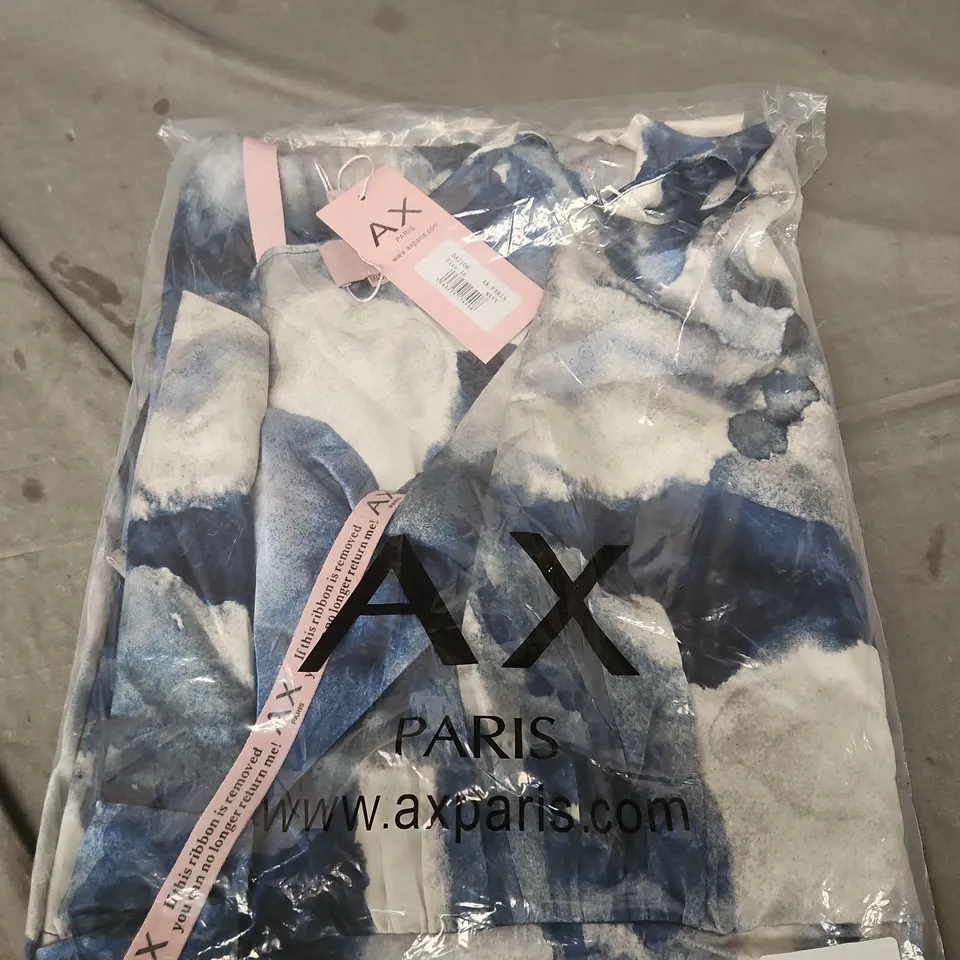 AX PARIS WOMEN'S TIE-DYE DRESS – BLUE & WHITE, SIZE 16 