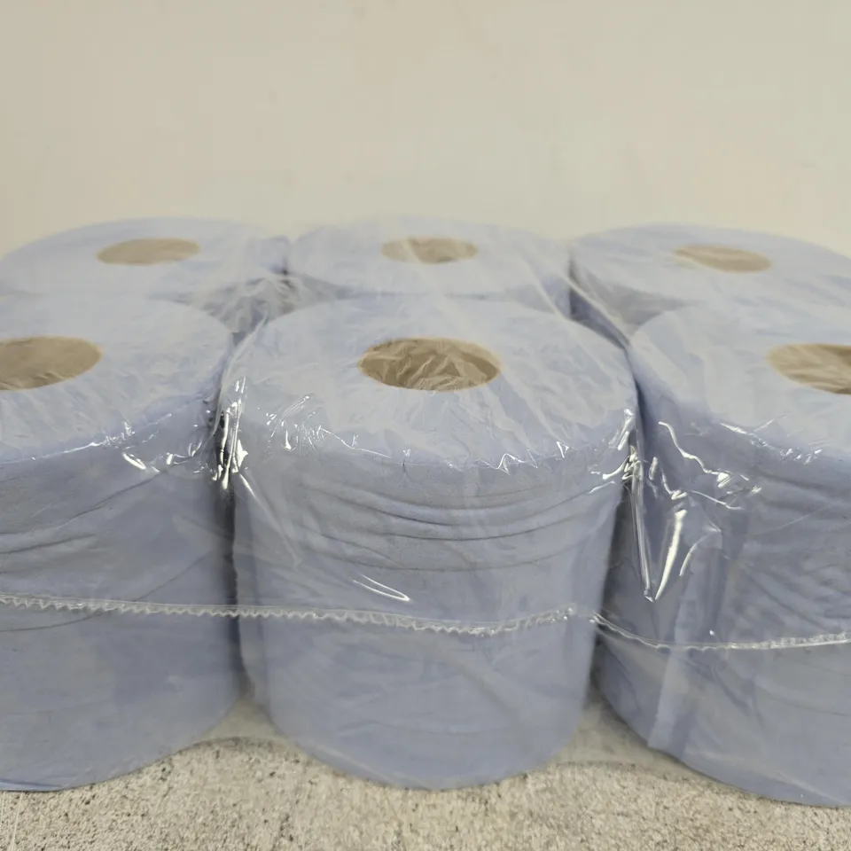 6 X LARGE BLUE DISPOSABLE ROLL