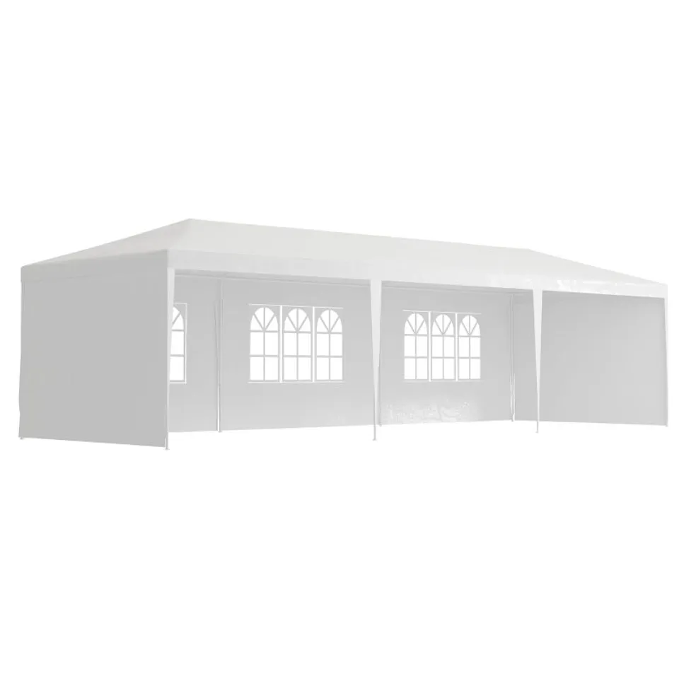 BOXED OUTSUNNY GARDEN GAZEBO MARQUEE PARTY WEDDING TENT CANOPY (9M X 3M) - WHITE (1 BOX)