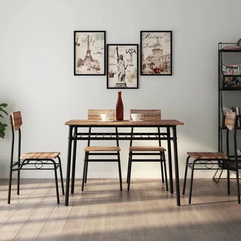 BOXED 5 PIECE DINING SET FOR 4 PERSONS (1 BOX)