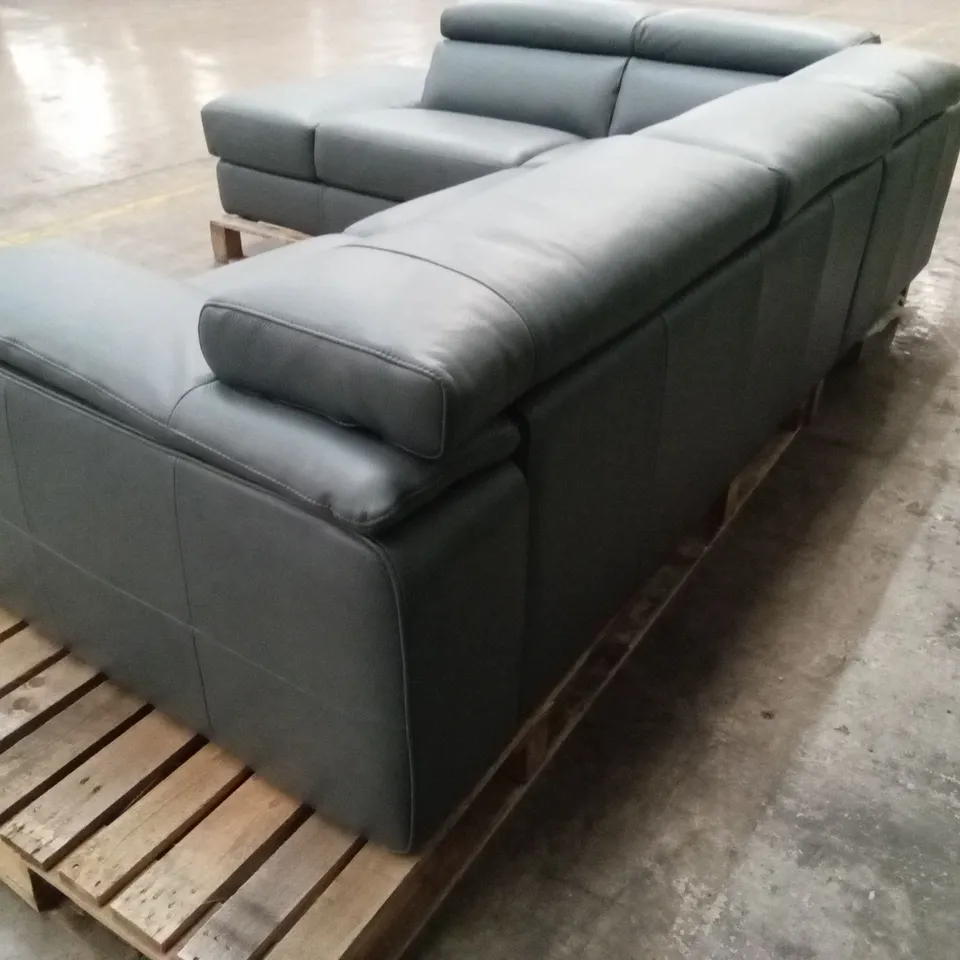 QUALITY DESIGNER ITALIAN MADE LUCCA LEATHER CORNER SOFA