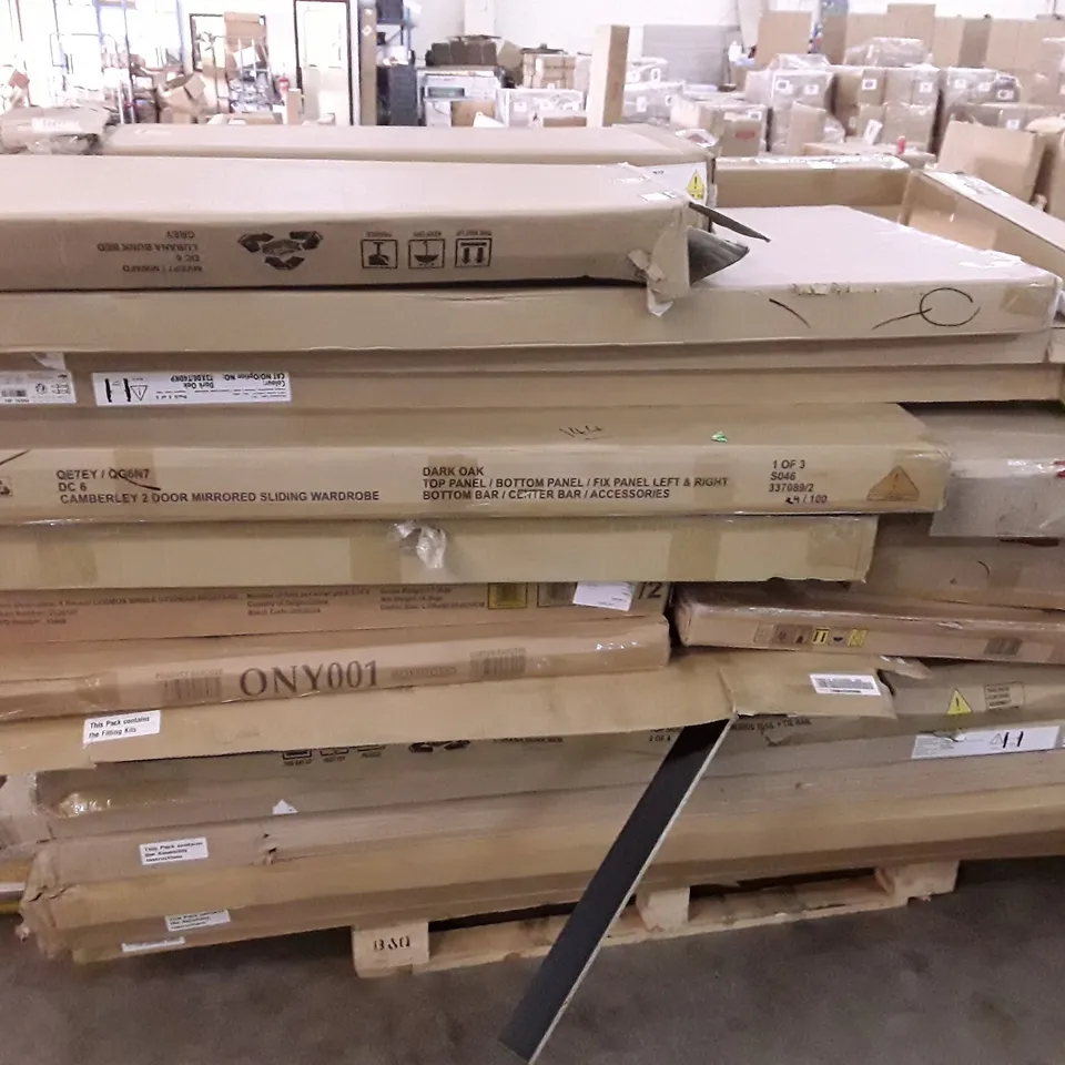 PALLET OF ASSORTED GRADE 1 PART PACK FURNITURE PARTS